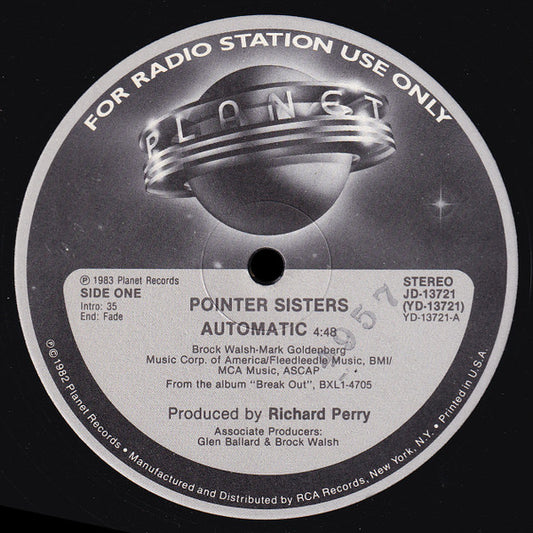 Pointer Sisters : Automatic (12", Promo)