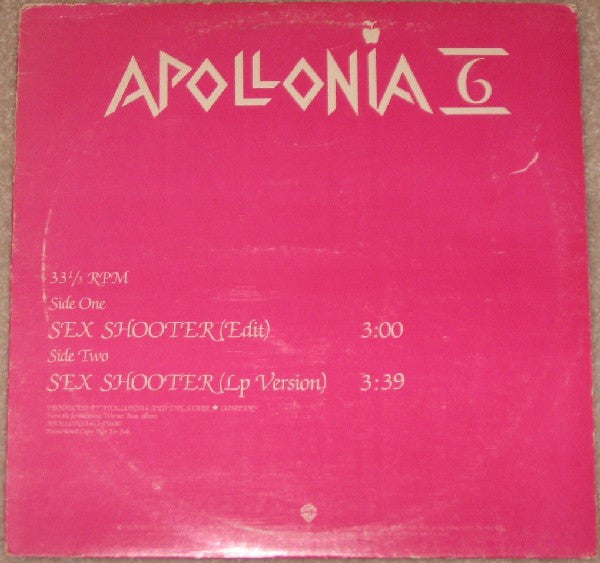 Apollonia 6 : Sex Shooter (12", Single, Promo)