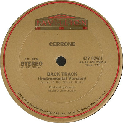 Cerrone : Back Track (12")