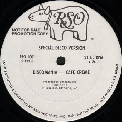 Café Crème / California (3) : Discomania / I Can Hear Music (12", Promo)