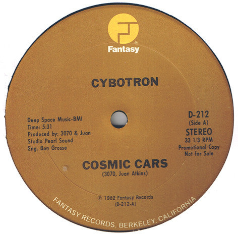 Cybotron : Cosmic Cars (12", Promo)