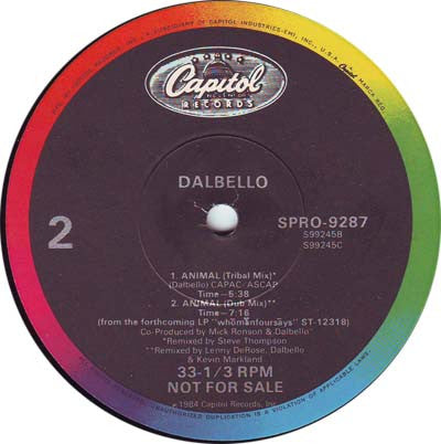 Lisa Dal Bello : Animal (12", Promo)