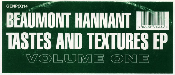 Beaumont Hannant : Tastes And Textures EP (Volume One) (12", EP)