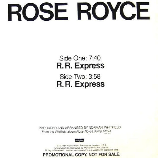 Rose Royce : R.R. Express (12", Promo)