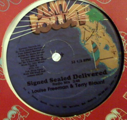 Louise Freeman (3) & Terry Blount : Signed Sealed Delivered (12")