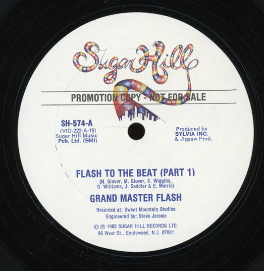 Grand Master Flash* : Flash To The Beat (12", Promo)