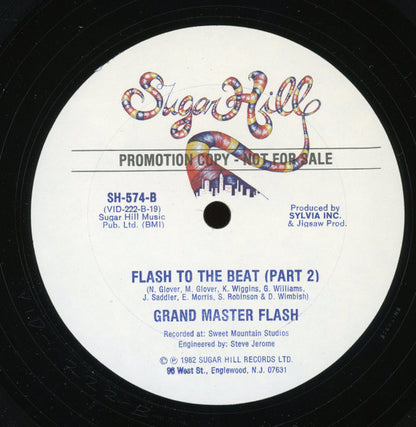 Grand Master Flash* : Flash To The Beat (12", Promo)