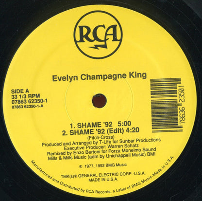 Evelyn Champagne King* : Shame (12", Maxi)