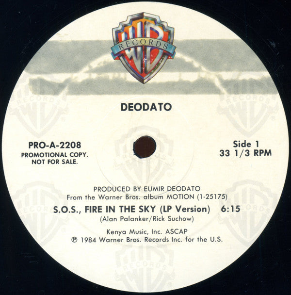 Deodato* : S.O.S., Fire In The Sky (12", Promo)