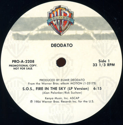Deodato* : S.O.S., Fire In The Sky (12", Promo)