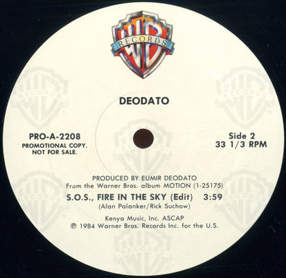 Deodato* : S.O.S., Fire In The Sky (12", Promo)