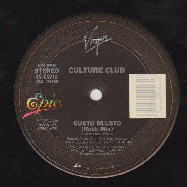 Culture Club : Gusto Blusto (12", Single)