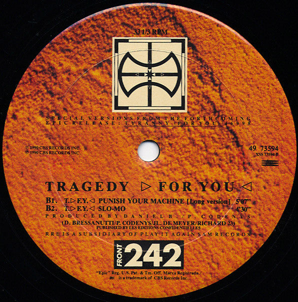 Front 242 : Tragedy >For You< (12", Single)