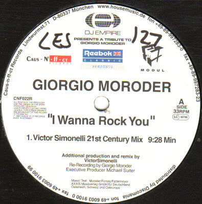 Giorgio Moroder : I Wanna Rock You (12")