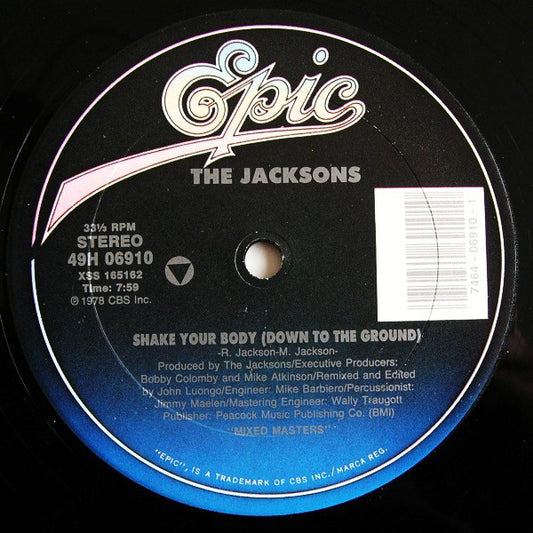 The Jacksons : Shake Your Body (Down To The Ground) / Walk Right Now (12")