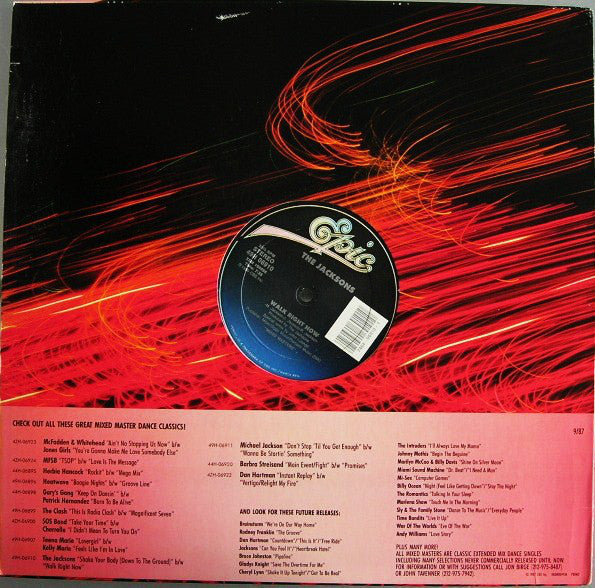 The Jacksons : Shake Your Body (Down To The Ground) / Walk Right Now (12")