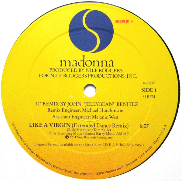 Madonna : Like A Virgin (12", Maxi, Spe)