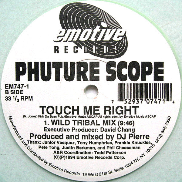 Phuture Scope : What Is House Muzik? / Touch Me Right (12", Ltd, Cle)