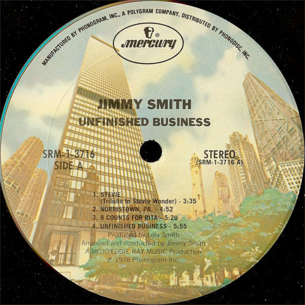 Jimmy Smith : Unfinished Business (LP, Album)