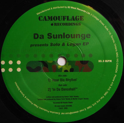 Da Sunlounge : Solo & Logan EP (12", EP)