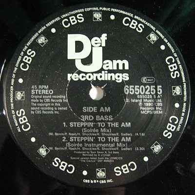 3rd Bass : Steppin' To The AM / The Cactus (12")