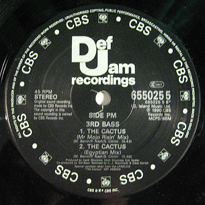 3rd Bass : Steppin' To The AM / The Cactus (12")