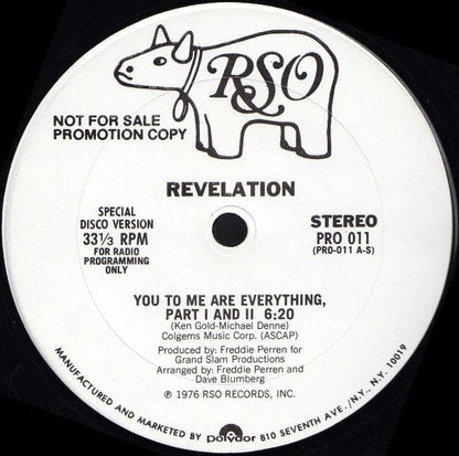 Revelation (2) : You To Me Are Everything, Part I And II (12", S/Sided, Promo)