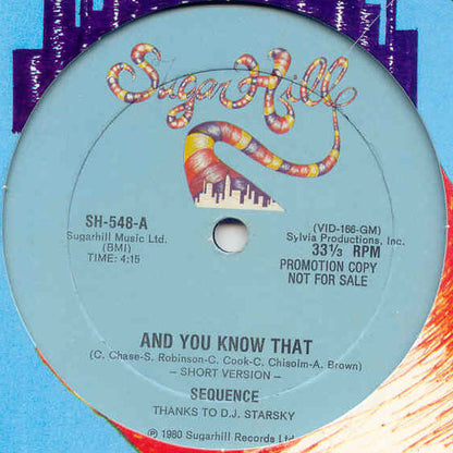 The Sequence : And You Know That (12", Single, Promo)