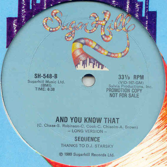 The Sequence : And You Know That (12", Single, Promo)