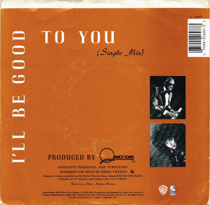 Quincy Jones : I'll Be Good To You (7", Single)