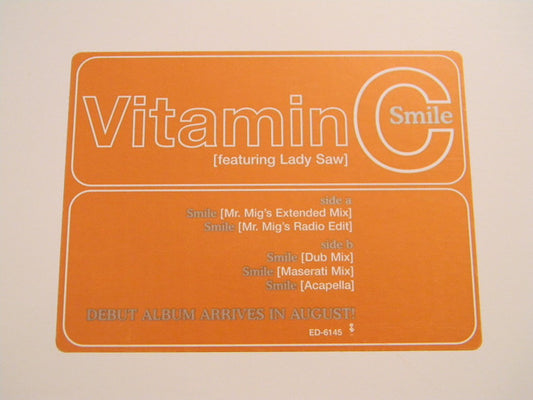 Vitamin C (2) Featuring Lady Saw : Smile (12", Promo)