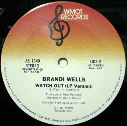 Brandi Wells : Watch Out (12", Promo)
