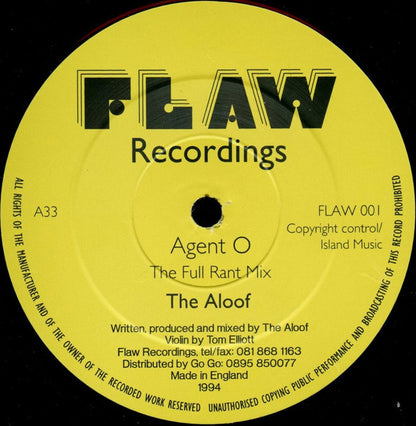 The Aloof : Agent O (12")