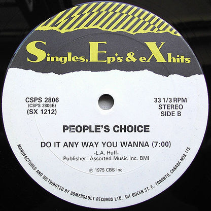 McFadden & Whitehead / People's Choice : Ain't No Stopping Us Now / Do It Any Way You Wanna (12")