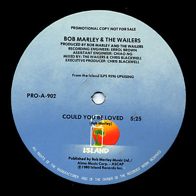 Bob Marley & The Wailers : Could You Be Loved (12", S/Sided, Promo)
