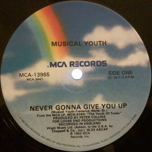 Musical Youth : Never Gonna Give You Up (12")