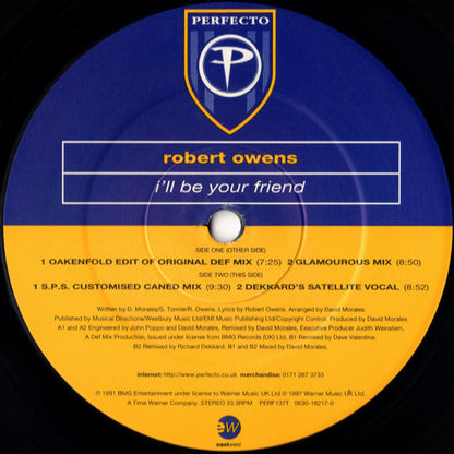 Robert Owens : I'll Be Your Friend (12")