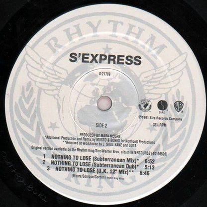 S'Express : Nothing To Lose (12", Maxi)