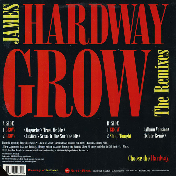 James Hardway : Grow  The Remixes (12")