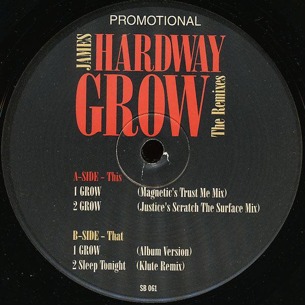 James Hardway : Grow  The Remixes (12")