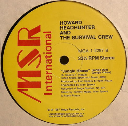 Howard Headhunter And The Survival Crew : Jungle House (12")