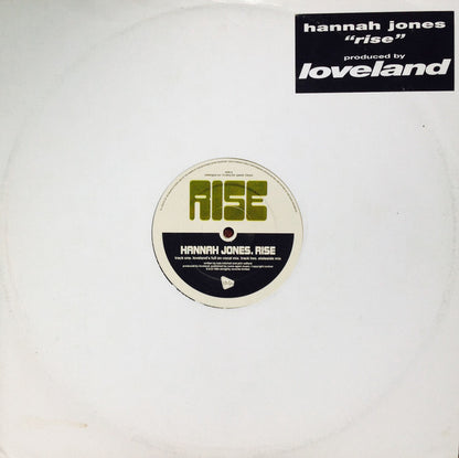 Hannah Jones : Rise (12", Bla)