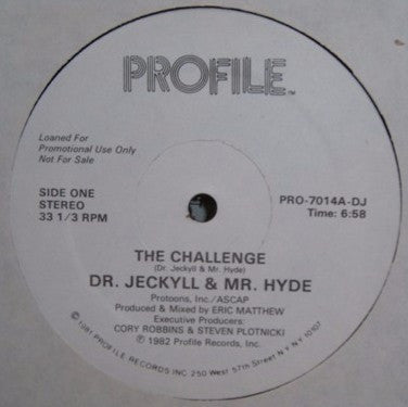 Dr. Jeckyll & Mr. Hyde : The Challenge (12", Single, Promo)