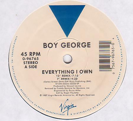 Boy George : Everything I Own (12")