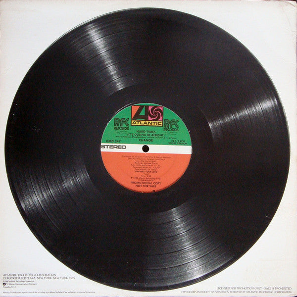 Change : Hard Times (It's Gonna Be Alright) (12", Promo)