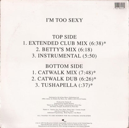 R ★ S ★ F* : I'm Too Sexy (12", Single)