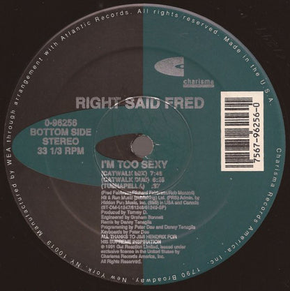 R ★ S ★ F* : I'm Too Sexy (12", Single)