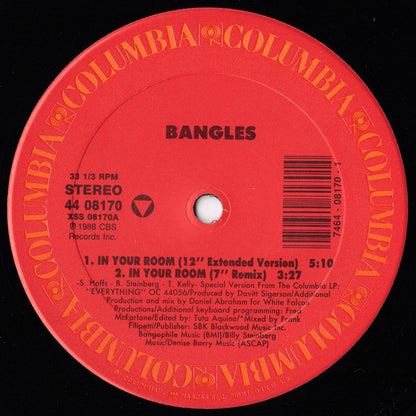Bangles : In Your Room (12")