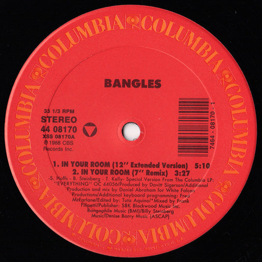 Bangles : In Your Room (12")