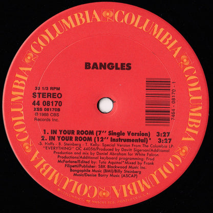 Bangles : In Your Room (12")